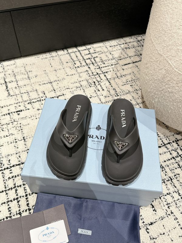Prada Rubber Thong Sandals