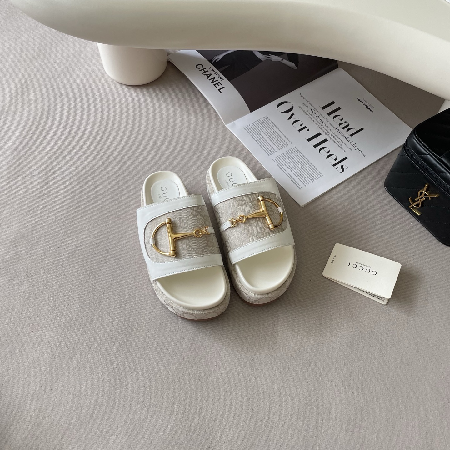 Gucci 26P G-Buckle Chunky-Soled Slippers - Image 3