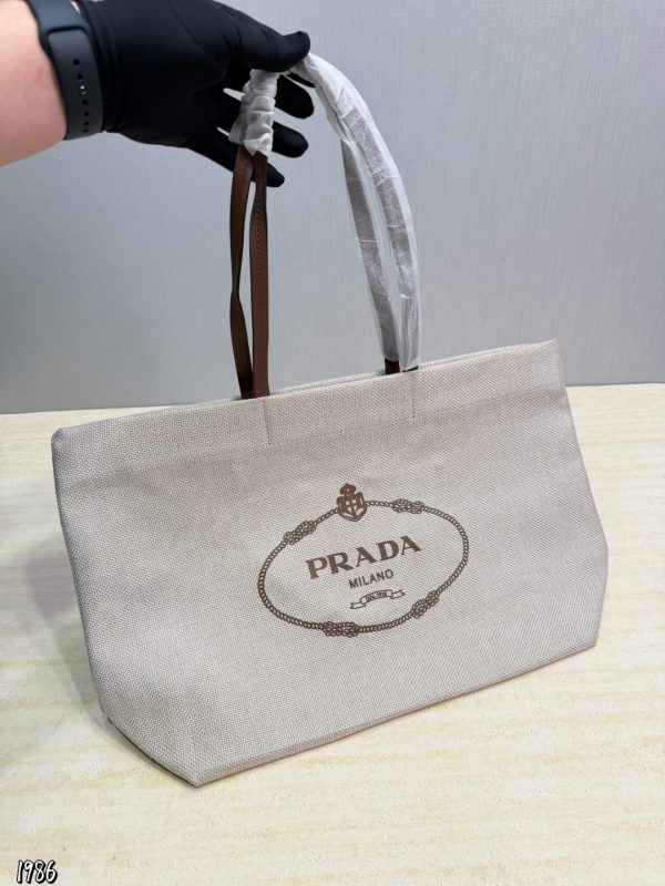 Prada Raffia Tote Bag