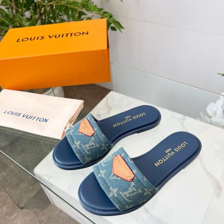 LV Denim Classic Printed Sandals - Image 3