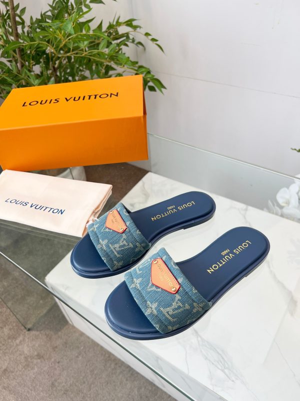 LV Denim Classic Printed Sandals